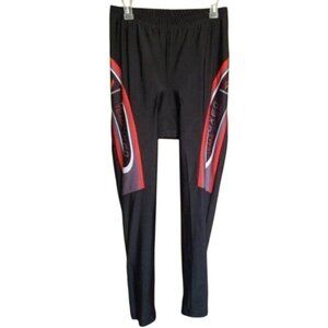 Arsuxeo Mens 3XL Padded Cycling Pants Leggings  Black/Red Stretchy Lightweight